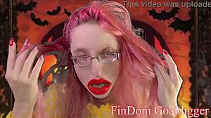 halloween fantasy: jerk off to my instructions. pov femdom with glasses.