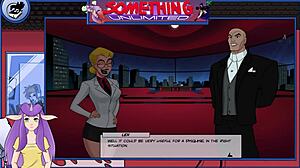 Blonde and redhead share monster cock in anime cumshot