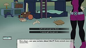 18Titans Part 3: Intriguing Cumshot on Starfire's Ass in Game