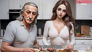 Horny Budha Grandpapa Ne Virgin Ladki Mia Ko Cartoon Mein Seduce Kiya