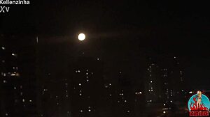 Naked under super moon in São Paulo