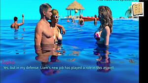 Блондинка жена и мащеха в диво картун чукане