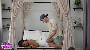 Stepson Massage Turns to Wild Fucking with Busty Milf