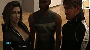 john stands up for sexy coach in hentai 3d erotic scene