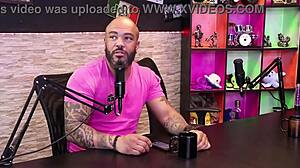 Hot black woman measures big cock then gives blowjob