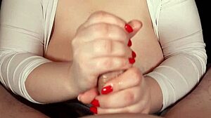 Hot married neighbor rides big dick, cums on natural breasts