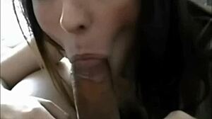 i watch this brunette suck and swollow my cum pov