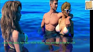 Blonde Wife and Stepmother in Wild Cartoon Action Scene