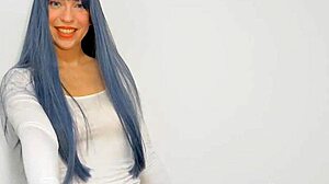 Girl uses step-brother's cock to make herself cum hard