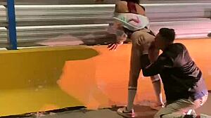 Argentinian teen gets naked in public street and exposes herself in friends' house for intense outdoor adventure