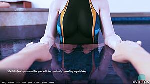 a o a academy 22 - rebecca shines all wet and glossy in teen roleplay