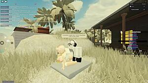 blonde babe bends over for deep anal in wild roblox porn scene
