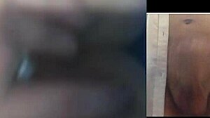 hornythickgirl masturbates solo in video call, showing her ass