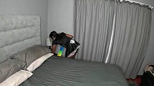 desi french maid plays with madam's toys during cleanup