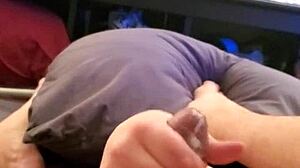 Stroking my small cock for intense pleasure