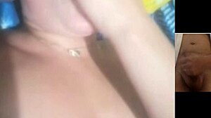 hornythickgirl masturbates solo in video call, showing her ass