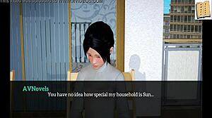 Amateur Girl with Small Tits Rides Cowgirl in Erotic Hentai Game