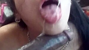 Petite Eva Yi Gags on Massive Black Cock in Rough POV Scene