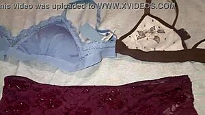 Masturbating with best friend's used lace panties in USA.