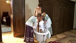 fine lesbian couple making love passionately