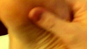 Coworker rubs high arches in fetish masturbation session