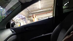 Beautiful woman risks public masturbation outdoors for thrilling exposure.