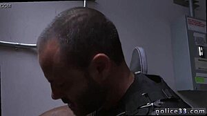 Muscle cops in underwear chase purse thief in gay porn