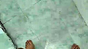 Amateur twink pees in shower with cute neighbors