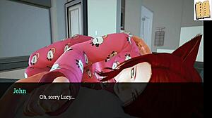 in my new family, the blonde and redhead play with small tits