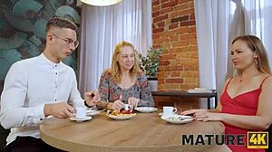 Зряла руска пума съблазнява в похотлив урок