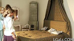 fine lesbian couple making love passionately