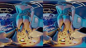 Claire and Ada grinding in Resident Evil parody pool