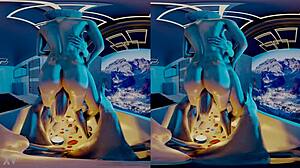 Claire and Ada grinding in Resident Evil parody pool