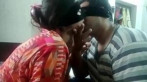 Hot Couple Kisses Passionately While Sucking Big Tits