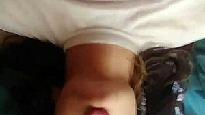 Who is giving this blindfolded blowjob to the old man?