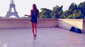 melena maria rya teases outdoors in paris