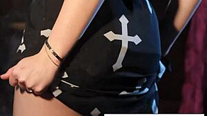 Dani Daniels rocks gothic vampire look while fucking herself to orgasm 😈