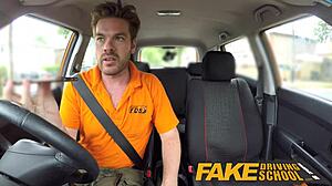 fake driving school learners bang secretly in instructor's car!