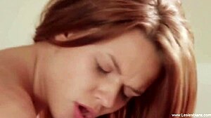 watching her blonde milf lover tremble with orgasm. redhead cutie uses toys for wet amateur fun.