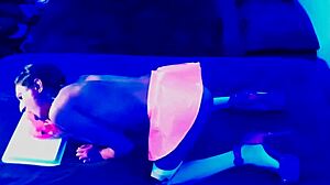 Petite shemale princess natasha rotten playing with her toys