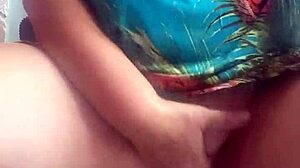 I'm fingering my shaved pussy in public.