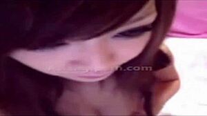In casual asian amateur porn, couple engages in passionate sex.