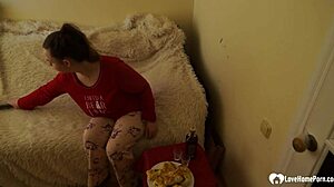 Hot Stepdaughter Enjoys Dildo Play for Intense Pleasure