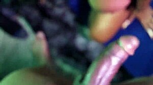 dark hazel dominates two black cocks orally