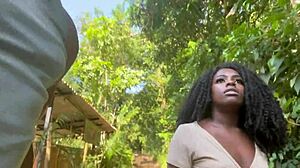 Took pretty girl to waterfall for sex