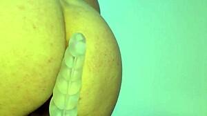i watch her teen ass bounce on dildo to orgasm close-up