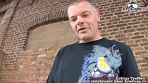 Vrai rendez-vous et baise en casting avec une Allemande d’à côté.