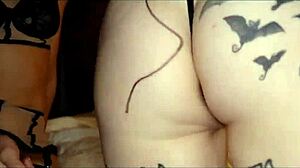 dark hazel dominates two black cocks orally