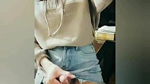 asian teen transsexual cums hard during outdoor masturbation