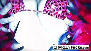 Charley Chase In Sexy Lingerie And Stockings, But What's She Hiding?